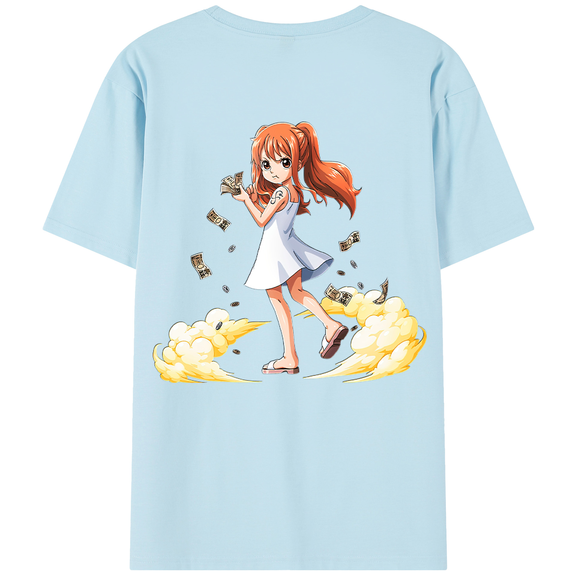 ワンピース ナミ ONE PIECE Nami 綿100％半袖Tシャツ（背面プリント）
